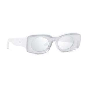 NEW LOEWE UNISEX SQUARE WHITE EYEWEAR LW40033I 20C SUNGLASSES LW40033I